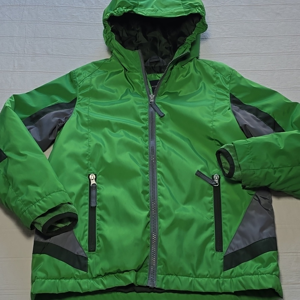 Lands' End Boys Hooded Light to Mid Weight Winter Jacket | Size Small 8 - Picture 2 of 13